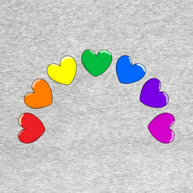 Rainbow Hearts by ThinkingSimple